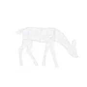 Christmas Wrought Iron Deer With Led Light Glowing Flashing Elk Statue Decor