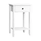 Bedside Tables Drawer Side Nightstand White Storage Cabinet Shelf