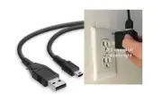 usB Cable Wire Cord + PoWeR Electric Wall Plug for Neat Receipts NM-1000 Scanner