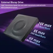 External Blu ray Drive, CD/DVD Drive for Laptop PC, Bluray Player Burner USB 3Pu