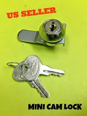 LOT OF 10 90° Mini Cam Lock Cabinet Mailbox Desk Drawer Cupboard Locker 2 Keys