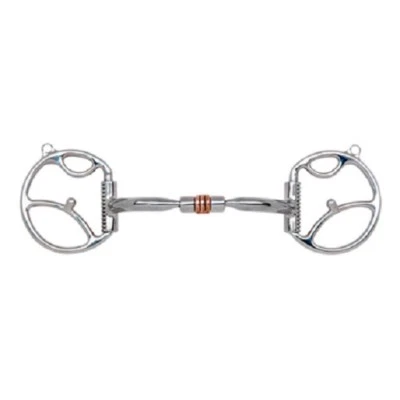 MYLER WESTERN D 2 HOOKS SWEET IRON COMFORT COPPER ROLLER SNAFFLE MB 03 89-19035