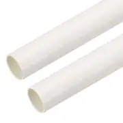 PVC Conduit Pipe White Straight Tube 25mm Conduit Pack of 2