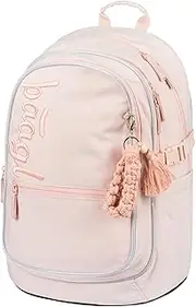 [Baagl] Children's Backpack, School Backpack for Children with Ergonomically Shaped Back, Chest Strap and Reflective Elements, sand