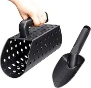 Sand Scoop and Shovel, Sturdy ABS Plastic Digging Tools with Ergonomic Handle, Beach Metal Detecting Tool Digging Shovel for Kids, Adults, for Beach Gold Prospecting