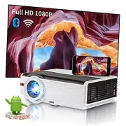 Smart 1080P Movie Projector with WIFI and WIFI Bluetooth Projector-9000LM