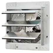 600 CFM Silver Electric Powered Gable Mount Shutter Fan/Vent