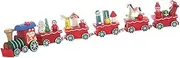 1 Set Small Wood Decorate Desktop Personality Christmas Train Toy tablescape Decor Wood Toy Number Toy Set Decorations Crafts Ornaments Model Desktop Decor Statue Christmas
