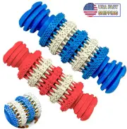 Dog Chew Toy Brushing Bone Treat Dispenser Aggressive Chewering Teething Puppies