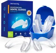 4 Pack Moldable Mouthguard Set Custom Trim Fit Teeth Grinding Bruxism Sports
