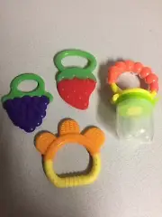 Teething toys teethers for babies baby gift set soft eco friendly silicone fruit