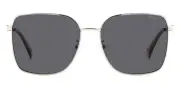 Polaroid PLD 58mm Rectangle Palladium / Gray Polarized Sunglasses