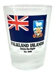 FALKLAND ISLANDS FLAG SHOT GLASS SHOTGLASS