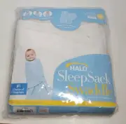 Halo Sleep Sack Swaddle Micro Fleece Newborn NB 6-12lbs Cream Birth to 3 Months
