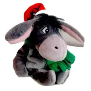 NWT Walt Disney World Santa Eeyore Plush Christmas Bean Bag Stuffed Animal 11”