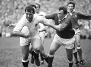 England Prop Gary Pearce Is Tackled By Wales Forward Jeff Whitefoot 1986 Photo