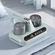 Bed Vacuum Cleaner, 5-in-1 Cordless Mattress Vacuum Cleaner, Powered by UV-C Light & Ultrasonic Technology, Low Noise,Suitable for Dust, Pet Hair (Green)