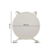 SOGA 2X 30cm White Smart Makeup Bedroom Table Mirror Cat Ear Style No LED Light