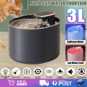 3L Pet Water Fountain Cat Dog Automatic Electric Drinking Dispenser Filter AU