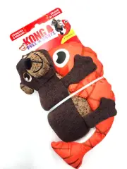 KONG Pull-A-Partz Pals Bear Medium Squeaky Toss & Tug Dog Fetch Toy 9x6"
