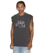 Apex Biggie Sleeveless Mens T-shirt - Faded Black | Ksubi ++