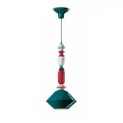 Lariat Pendant H.70, Green Oil