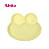 在飛比找PChome24h購物優惠-Abiie 蛙式三餐-吸盤式矽膠餐盤(檸檬黃)