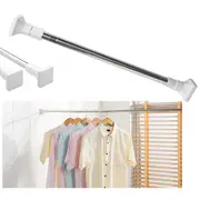 Extendable Rack Shower Adjustable Tension Rod Wind Curtain Closet Pole