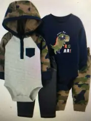 Carter's Boys' 4 Piece Bodysuit Pant Set ROAR 12m