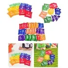 Cornhole Bean Bags Toy Set Toss Bag Number Colorful Shapes Letter Kids Throwing