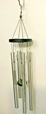 Wind Chime Bells Gardening Home Decor Textured Love, Laughter & Friends Welcome