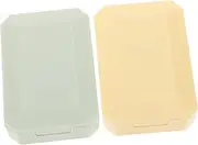 [Ipetboom] 2 Sets Portable Case Kit with Tools Makeup Lens Box for Travel Compact Storage with Mirror Durable and Lightweight Design Prevents Leakage and Keeps Lenses Moist