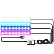 RGB Car LED Light Atmosphere Strip Bluetooth Music Sound Control Ambient Lamp (for: Renault)
