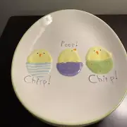 SET OF THREE EASTER EGG SHAPE SERVING PLATES