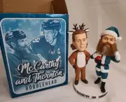 San Jose Sharks / Barracuda John McCarthy And Joe Thornton Bobblehead SGA RARE