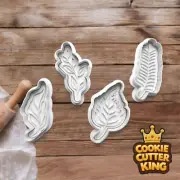 Leaves Cookie Cutter Set with Embosser Stamps - Birch – Mango – Ash – Rowan Leaf