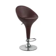 Set of 4 Modern Bombo "Leather" High Back Adjustable Height Bar/Counter Stool