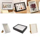 Dried Flower Display Frame Box Rectangle Wooden Awards Shadow Box Frame