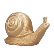 White Moose Resin Table Snail Home/Garden/Outdoor Ornament Display Decor Gold