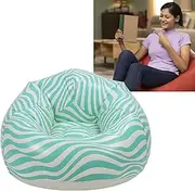 Inflatable Bean Bag Chairs, Portable Lazy Sofa with Ergonomic Design, Folding Blow Up Chairs for Livingroom Gaming Bedroom (Green)