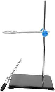 MUCKLILY Laboratory Rack with Clamps Sturdy Support Stand for Flask and Funnel Easy Assembly and Disassembly for Heavy Equipment Scientific Experiments