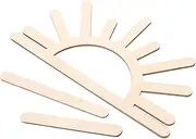 Cabilock Unique Sun Ornament Sunset Wall Decoration Sun Wall Sunshine Nursery Decor Bedroom Wall Hanging Wall Ornament Boho Nursery Room Wall Art Farmhouse Wall Art Sunshine Wall Art Wooden