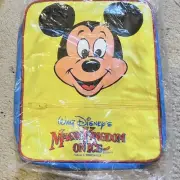 Vintage Mickey Mouse 1988 Magic Kingdom On Ice Colorblock Backpack New