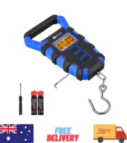 Digital Fishing Scale 50kg 110lb Luggage Hanging Hook Scale with Ruler LCD
