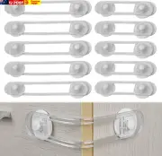 Child Locks for Cabinets and Drawers, 10Pcs Child Safety Locks, Baby Proof Cupbo