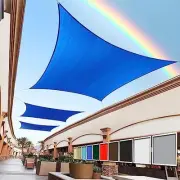Rectangle Sun Shade Sail Canopy Outdoor Patio Fabric Screen 12' x 20' Blue
