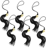 6pcs Graduation Cap Tassels Charm Set Bachelor's Hat Fringe for Graduation Season DIY Headwear Accessory for Ceremonies Parties
