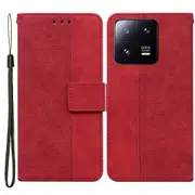 For Xiaomi 13 Pro 5G ic Closure Phone Case Leather Pattern Stand Wallet Shell
