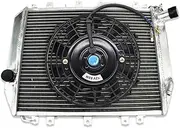 Radiator Grille Fit for Kawasaki Ninja ZX-12R ZX-12 ZX1200 2002 2003 2004 2005 Aluminum Radiator + Fan Engine Radiator