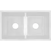 Baiachi Double Bowl Granite Kitchen Sink White